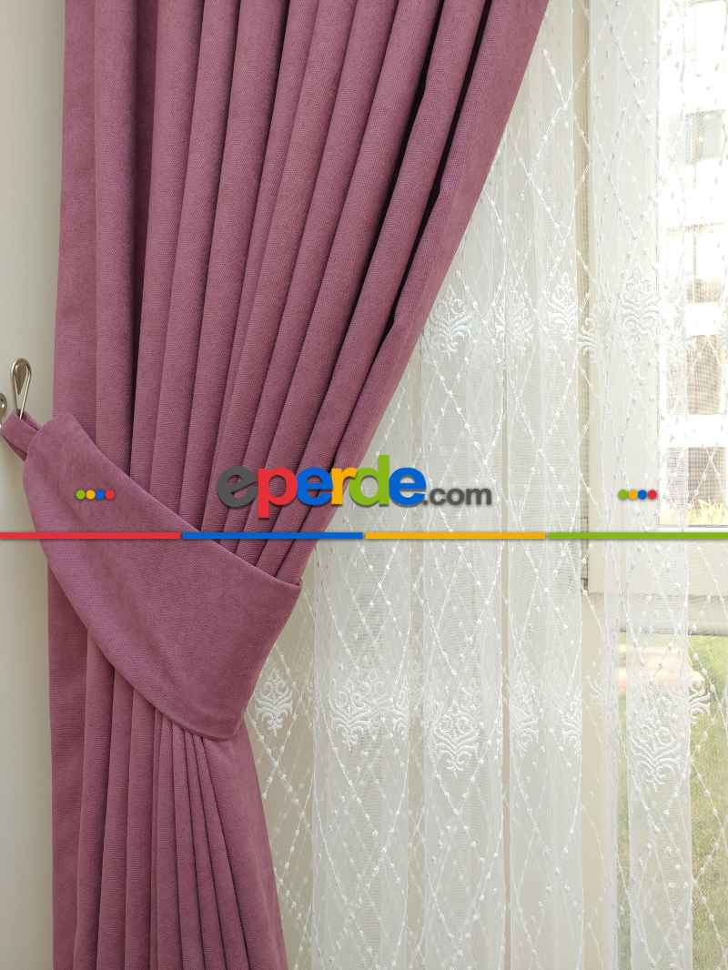 Bebek Odası - Gül Kurusu Fon Perde 829