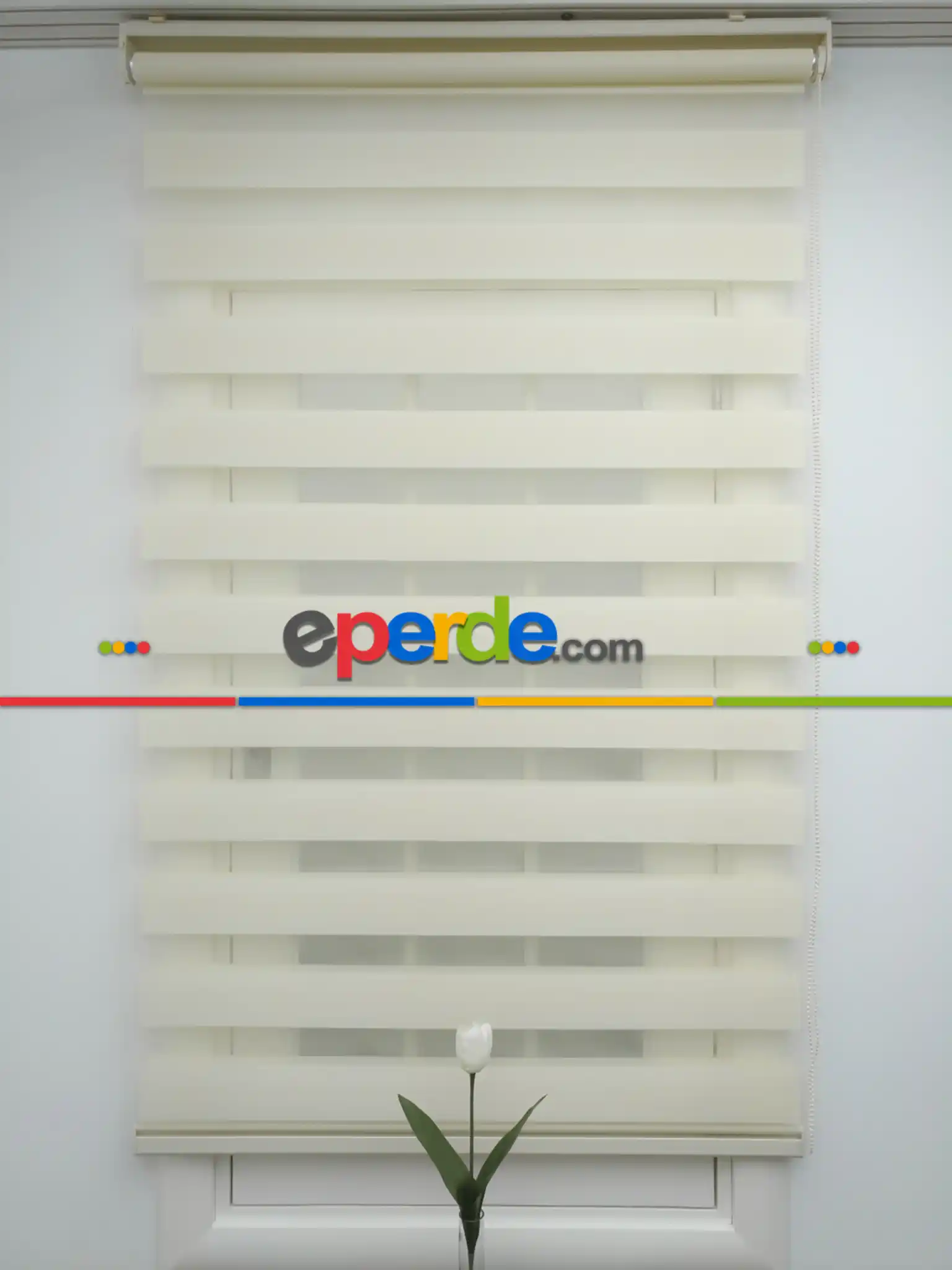 Zebra Perde - Düz Zebra Perde- Krem