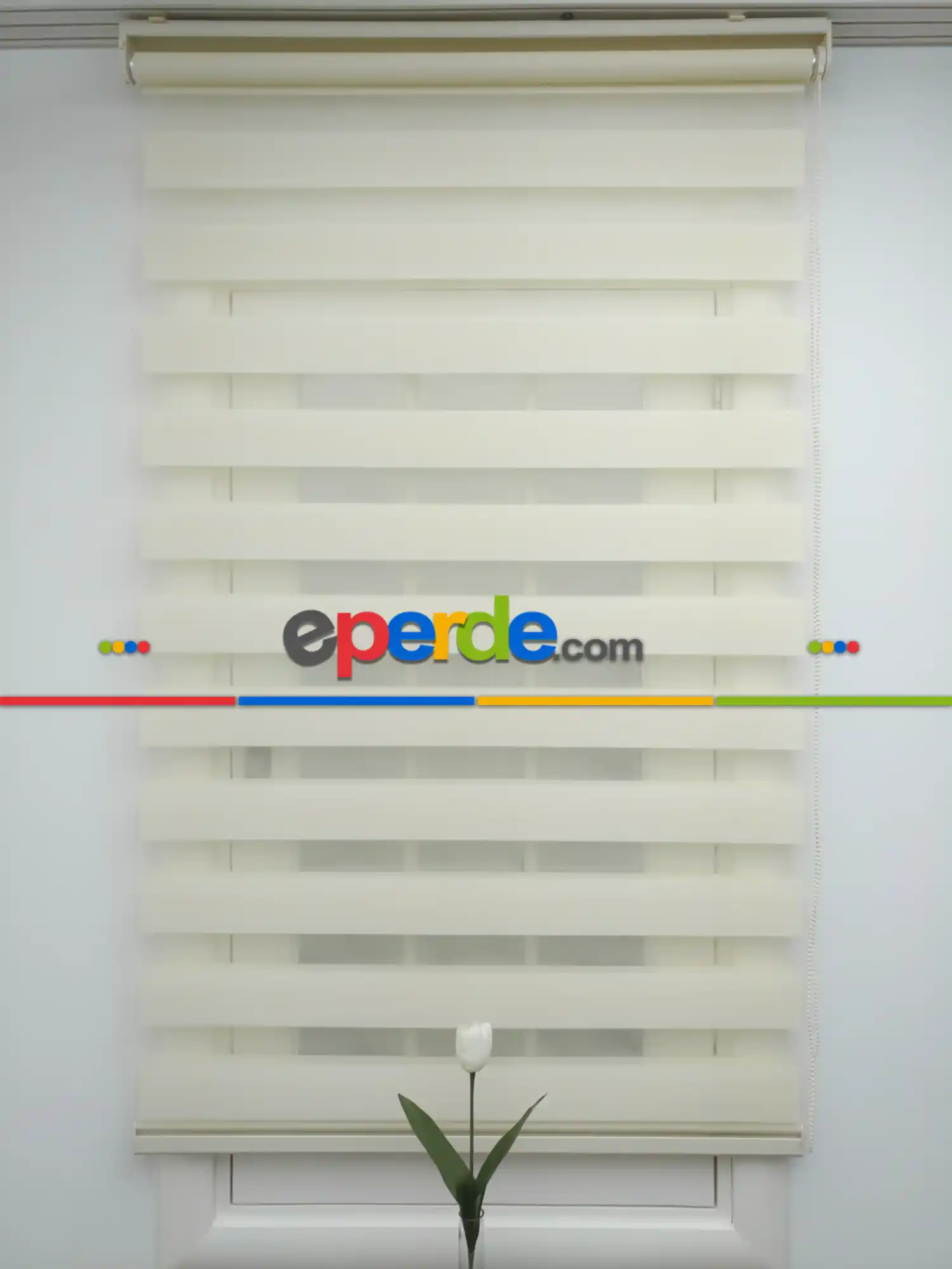 Zebra Perde - Düz Zebra Perde- Krem