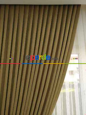 Bej Deve Tüyü - Düz Fon Perde ( Dökümlü Fon Perde)- Bej-kapiçino