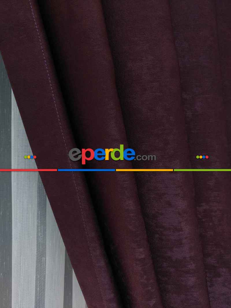 Soft Mürdüm Fon Perde (180)- Mürdüm Koyu
