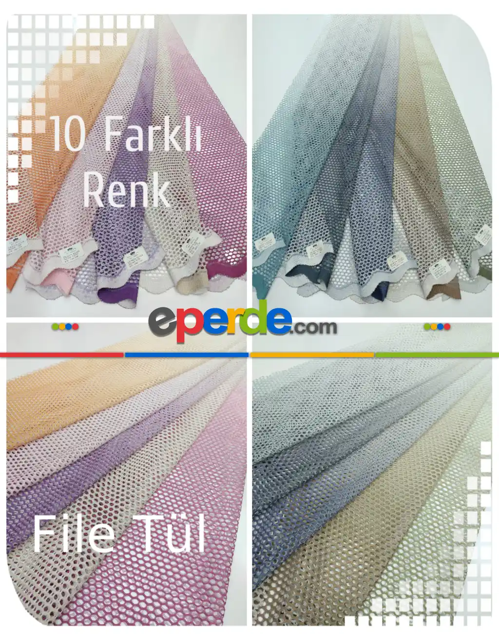 File Tül- Çok Renkli