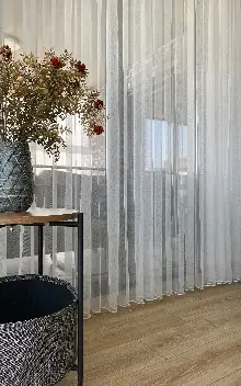 Oturma Odası - Düz Tül Dönergücü Petek Doku - Ekru ( Beyaza Yakın ) Orjinal Ürün, Etek Kurşunlu