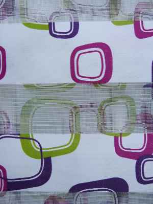 Spor Desenli Zebra Perde- Mor-Açık Yeşil