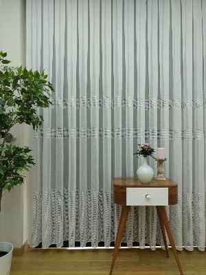 Keten Tül Gramajlı Perde- Ekru - Kurşunlu Tül