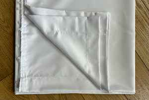 Hazır Ölçülü Atlas Saten Beyaz Güneşlik Perde