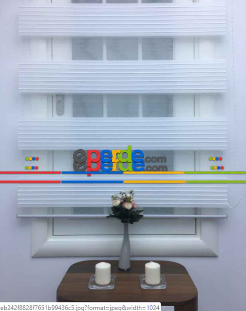 Zebra Geniş Pilise Beyaz- Beyaz