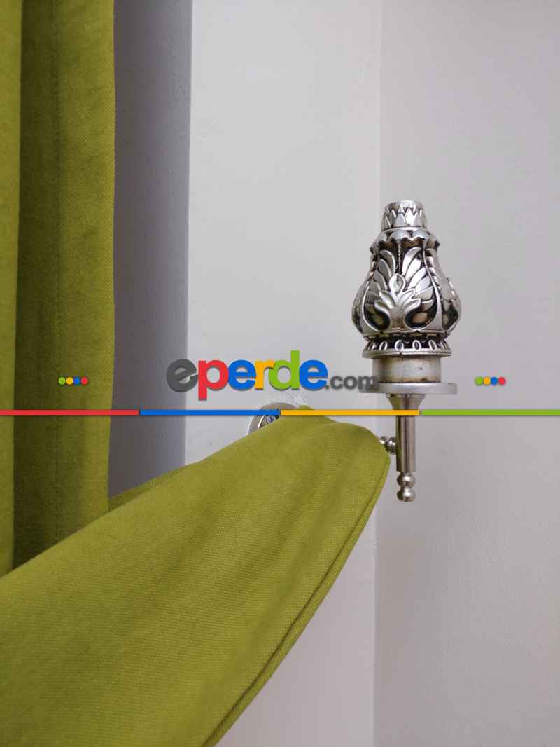 Düz Renk Dökümlü Fon Perde (150)- Fıstık Yeşili