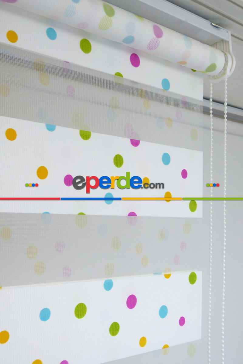 Bebek Odası Zebra Perde - Renkli Zebra Perde- Sarı