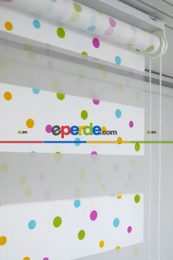 Bebek Odası Zebra Perde - Renkli Zebra Perde- Sarı