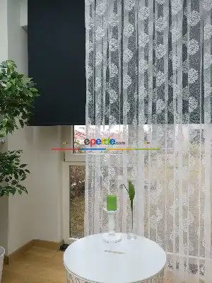 Sınırlı Süreli Fiyat!! Hazır Ölçülü Damask Desenli Fransız Dantel Tül Perde