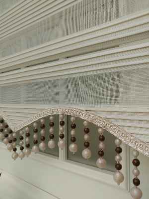 Zebra Perde - Dar Pileli Zebra Perde- Krem