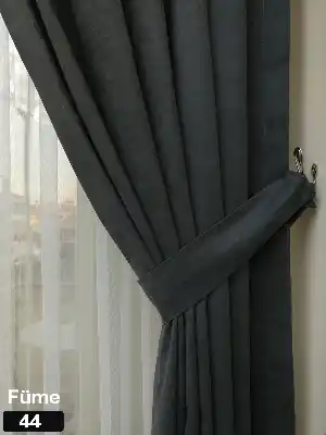 Düz Fon Perde 35 Renk 1/3 Sık Pile Seçeneği/ekstra %20 İndirim- Çok Renkli 50cm X 260cm 