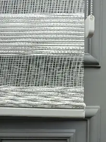 Mutfak - 2021 Sezonu - Geniş Pileli (plise) Zebra Perde - Simli Zebra Perde- Gri Simli