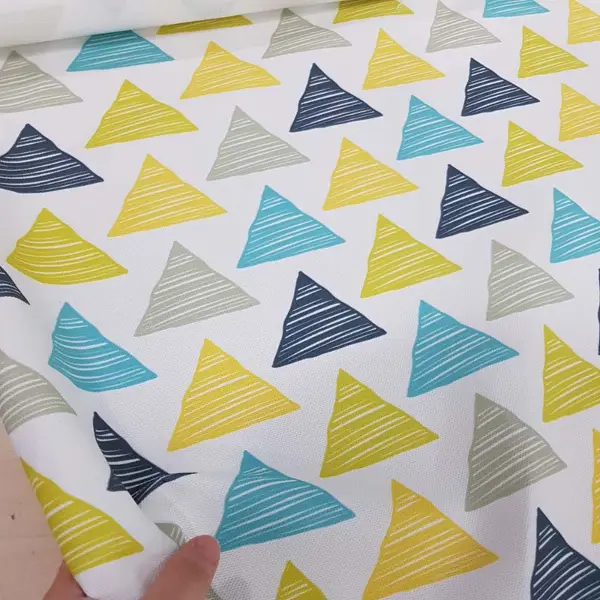 Mutfak Perdesi Kanat Fon Perde Geometrik Desenli- Siyah