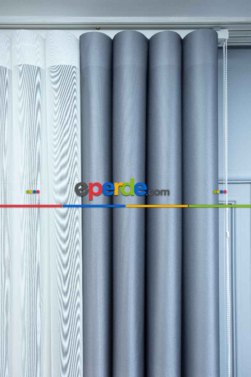 Lens Akıllı Dikey Tül Perde Mermer-33- Çok Renkli 2