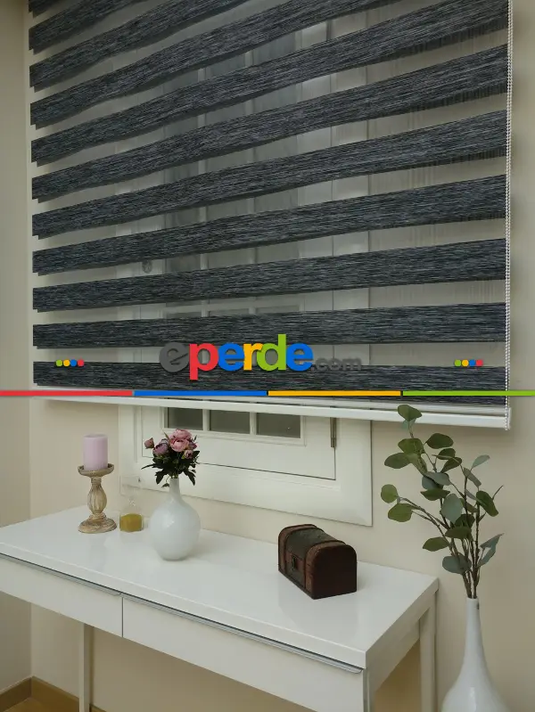 Zebra Perde -bambu Zebra (eco Serisi )- Füme-antrasit