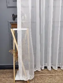 Lanka Sade Düz Etek Işlemeli Ütü Istemez Yeni Tarz Tül Perde