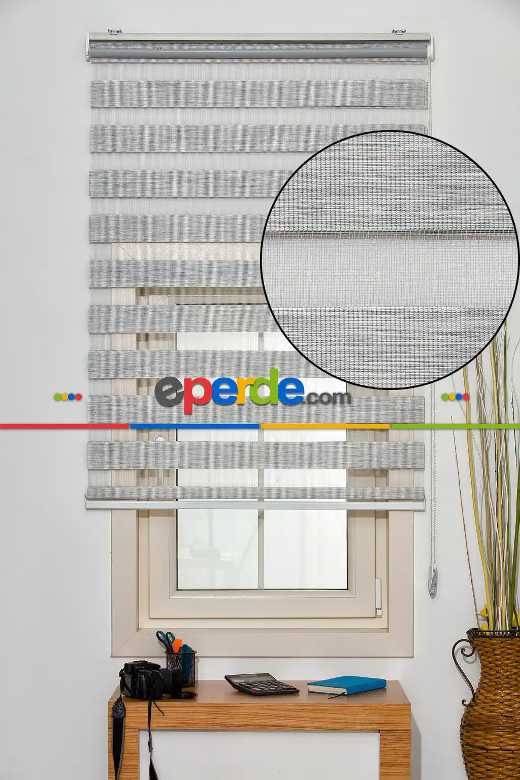 #üreticifirma %40 İndirimli!!! Gri Bambu Zebra Perde Ozel Fiyat- Gri Açık