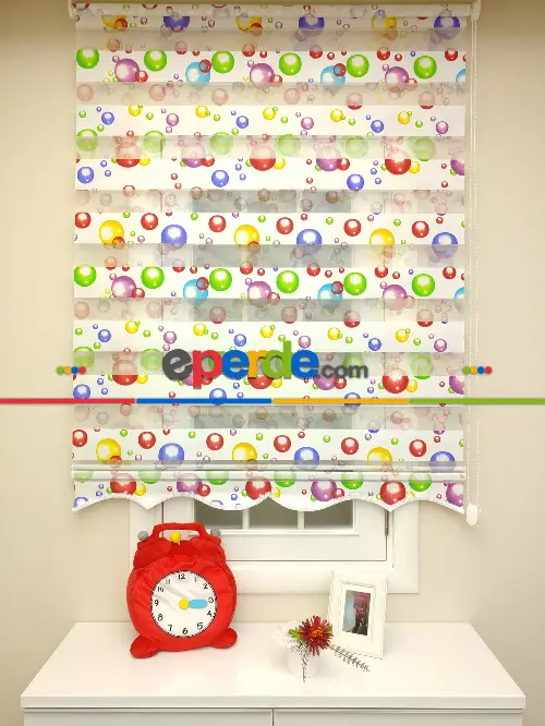 Zebra Perde - Baskılı Çocuk Ve Genç Odası Zebra Perde- Çok Renkli 3