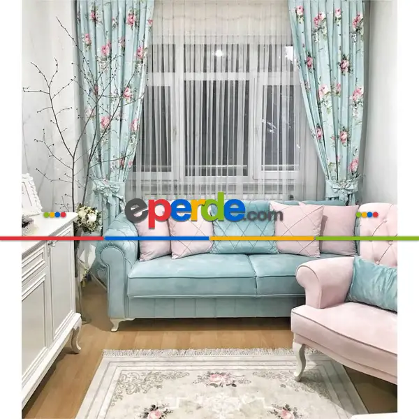 Yatak Odası - Mutfak Fon Perde- Pembe