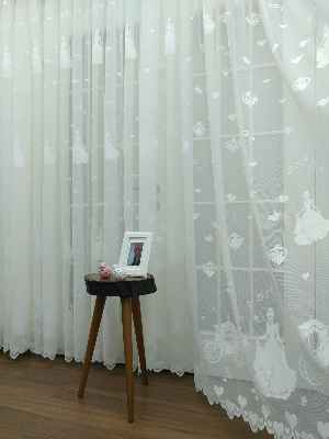 Çocuk Odası Kız Çocuk Odası Tül Perde Sindirella- Ekru