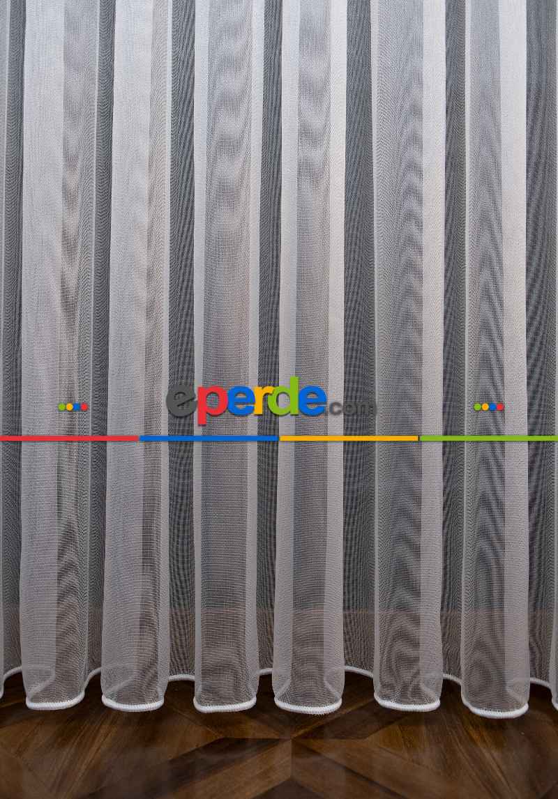 Oturma Odası - Ekru Monaliza Dökümlü Tül - İtinalı Dikiş Garantisi