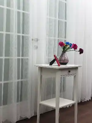 Etek Ucu Desenli Özel Örme Dokulu Kruvaze Tül Perde 100% Orjinal Ürün- Ekru