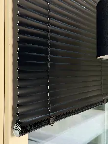 Mutfak Jaluzi - Siyah Alüminyum Jaluzi Perde - 25mm