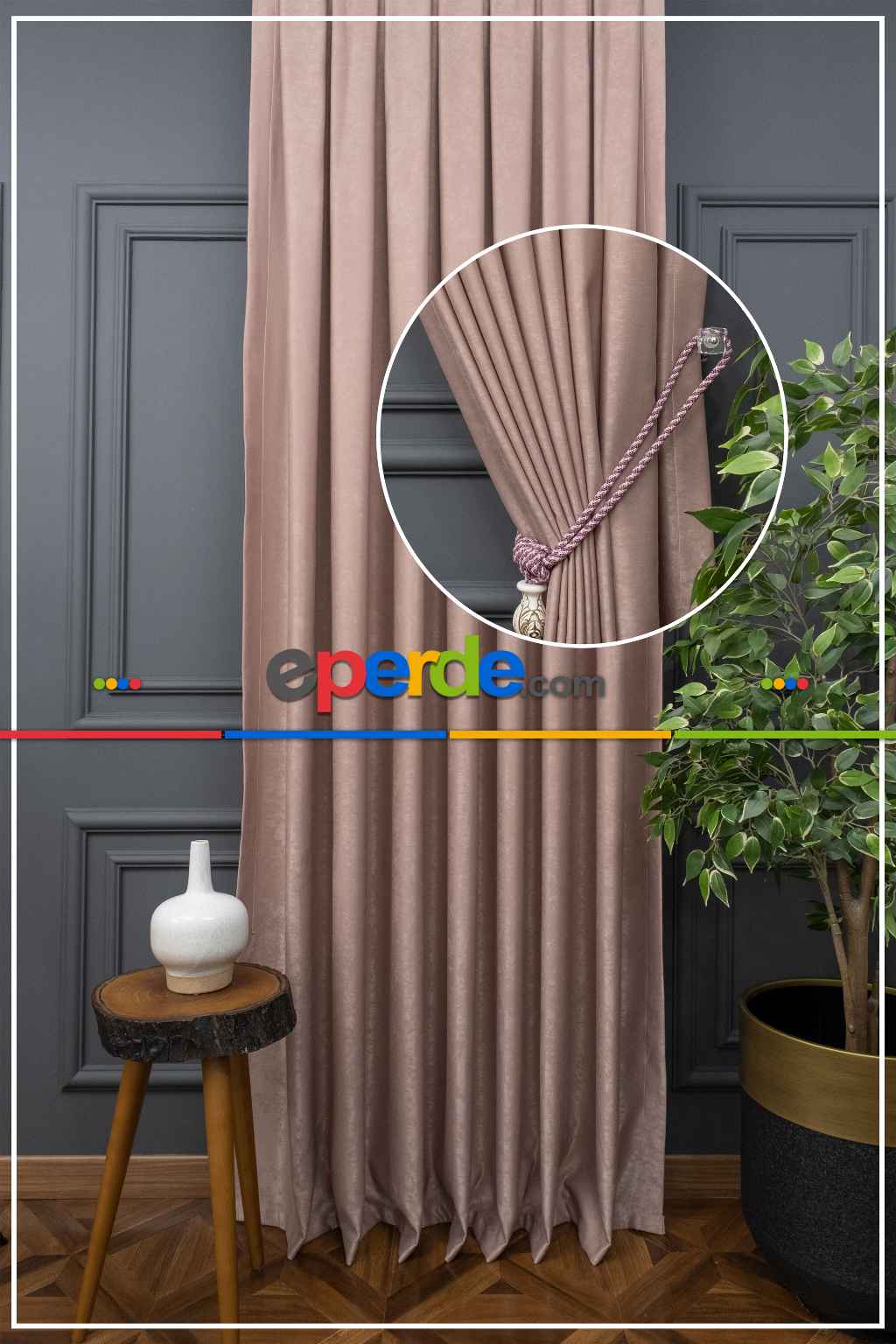 Düzrenk Kadifemsi Fon Perde Geniş En 285 Cm 120cm X 265cm 