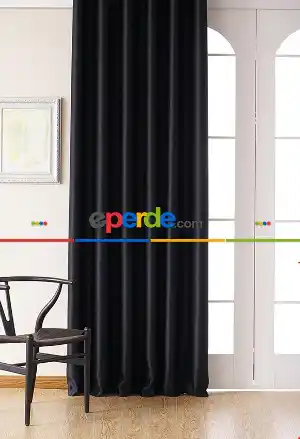 Brillant Karartma Blackout Siyah Renk Fon Perde
