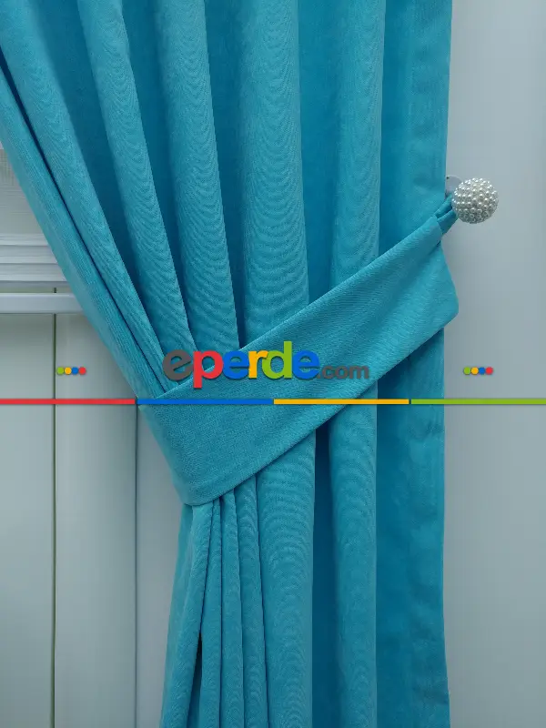 Turkuaz - Düz Fon Perde- Turkuaz