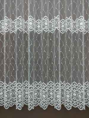 Brode İşlemeli Nakışlı Tül Perde (280)- Ekru