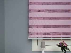 Oturma Odası - Pembe Zebra Perde - Düz Zebra Perde