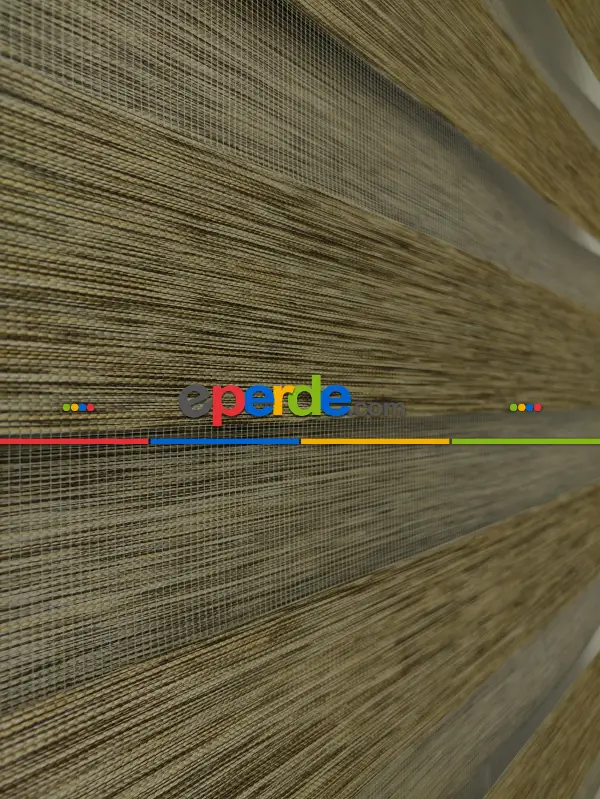 Zebra Perde - Bambu Düz Zebra Perde - Kahve Açık