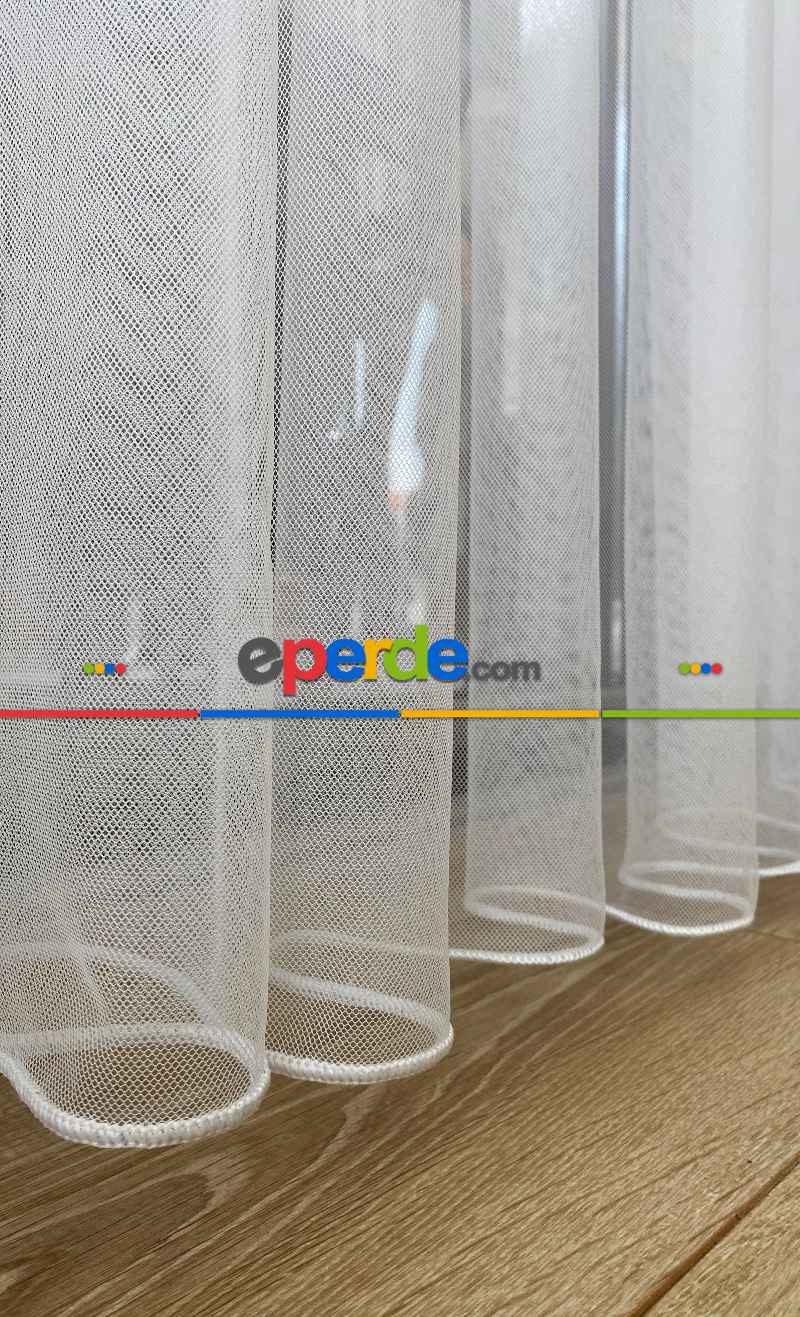 Mutfak - Düz Tül Dönergücü Petek Doku - Ekru ( Beyaza Yakın ) Orjinal Ürün, Etek Kurşunlu