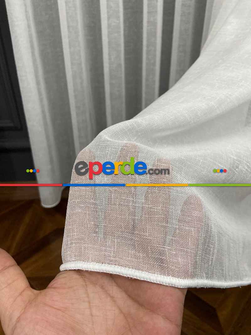 Mutfak - Natural Keten Tül Birinci Kalite İplikten Özel Üretilmiştir Ütü İstemez