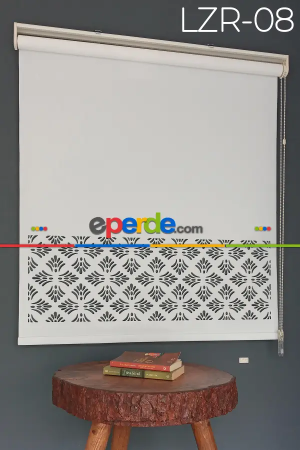 Halim Perdesan 30 Cm Lazer Kesim Kalın Mat Stor Perde, Lazer Kesimli Stor Perde