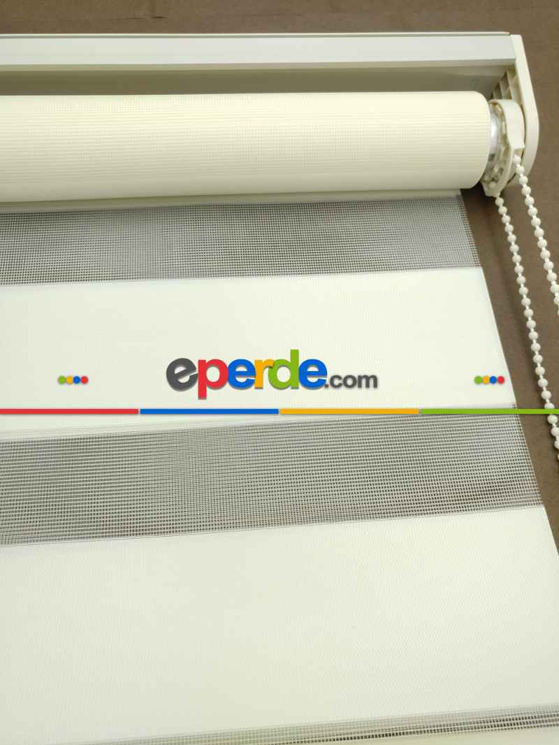 Oturma Odası - Zebra Perde - Düz Zebra Perde- Krem