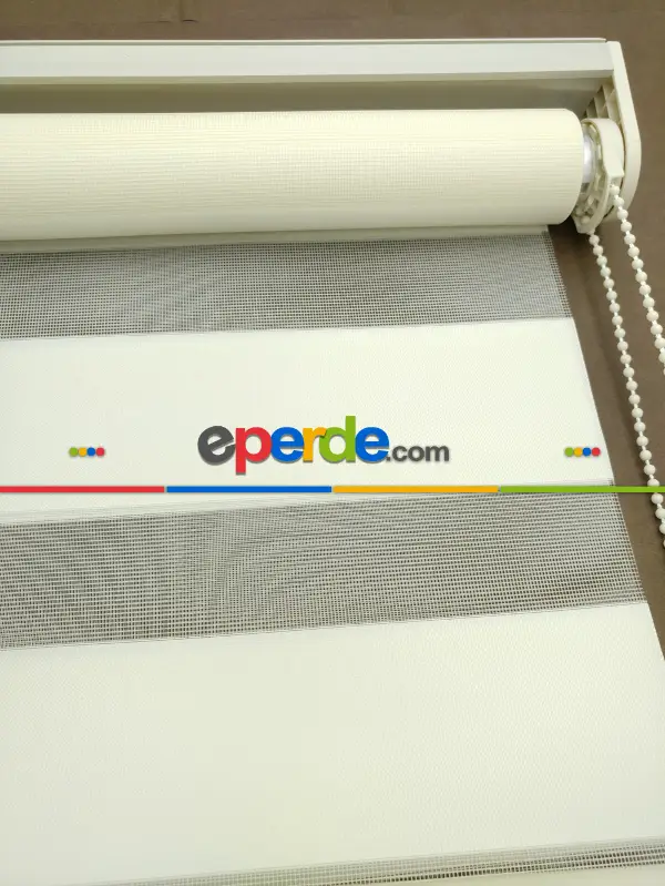 Salon Zebra Perde - Zebra Perde -düz Krem Renk Zebra (kalın Doku Zeminli)- Krem