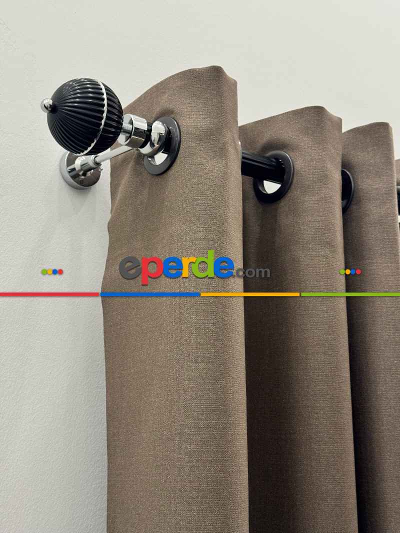 Siyah Metal Rustik Perdelik