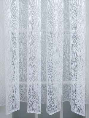 Örme Desenli Tül Perde 100% Orjinal Ürün- Ekru