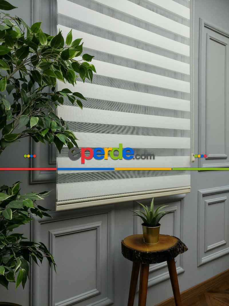 2025 Sezonu - Zebra Perde - Bambu Zebra Perde- Krem