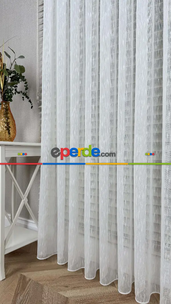 Yatak Odası - Ekru, Bambu Keten,tül Perde,yumuşak Ve Dökümlü