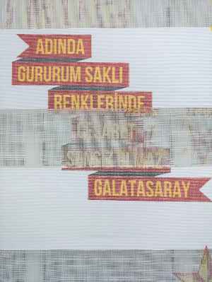 Gs. Galatasaray Taraftar Zebra Perde- Kırmızı-Sarı