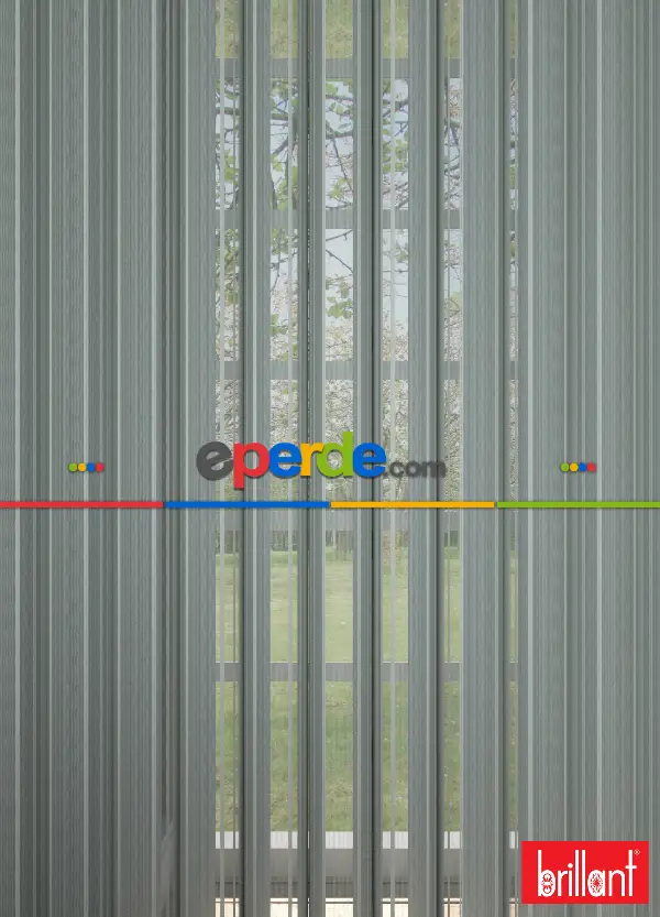 Brillant Akıllı Tül Perde Gri Renkli Tül Dikey Zebra Perde Düz 1. Kalite