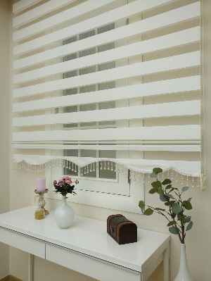 Zebra Perde - Düz Kalın Dokuma Zebra Eco- Krem Açık-Ekru