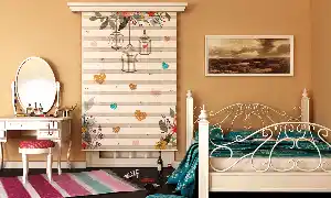 Yatak Odası English Home Dizayn- Baskılı Zebra Stor Perde-  Çok Renkli 2