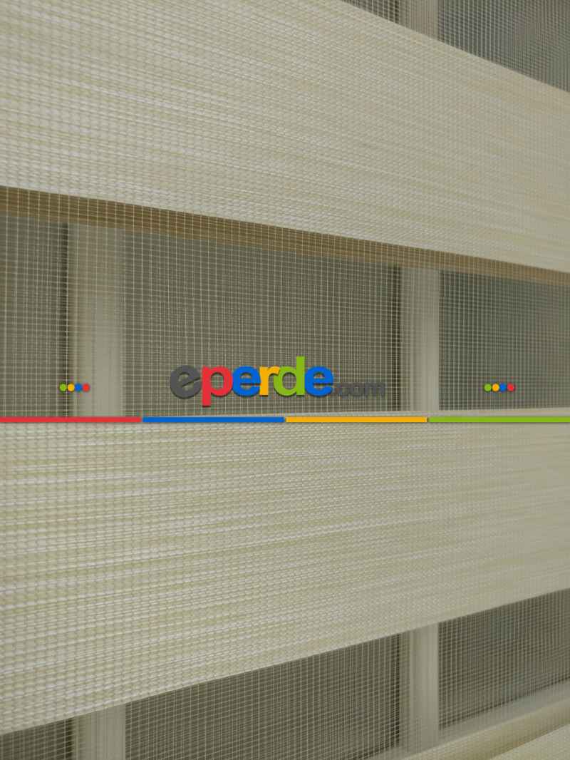 Mutfak Zebra Perde Düz Seri- Krem