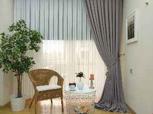 Keten Bej Renk Düz Fon Perde- Bej